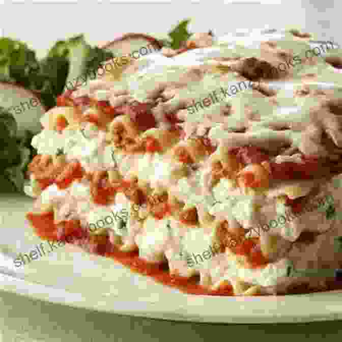 A Mouthwatering Image Of A Freshly Baked Lasagna With Bubbling Cheese And A Rich Tomato Sauce. ITALIAN CUISINE: The Recipes Of Ten Most Famous Italian Dishes In The World To Be Easily Prepared At Home