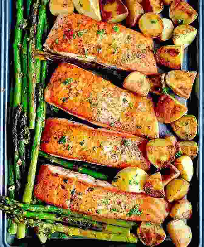 Golden Potato Chip Crusted Salmon With Roasted Asparagus And Lemon Wedges Recipes To Make With Potato Chips: Ways To Cook With Potato Chips: Potato Chip