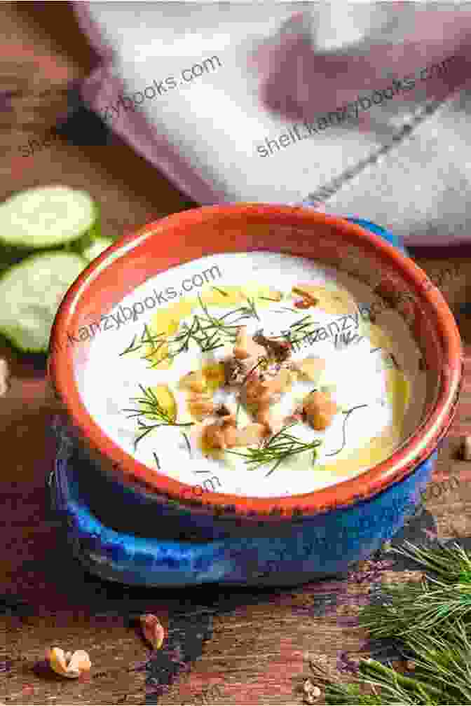 Tarator, A Refreshing Bulgarian Yogurt Soup With Cucumbers, Walnuts, And Dill. Bulgarian Food: Traditional Tasty Dishes: Bulgarian Cuisine Recipes